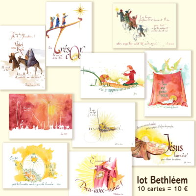 Nouveauté - 10 cartes de Noël, Lot "Bethléem", ed 2026