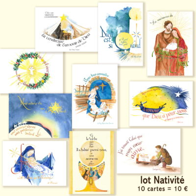 Nouveauté - 10 cartes de Noël, Lot "Nativité", ed 2026