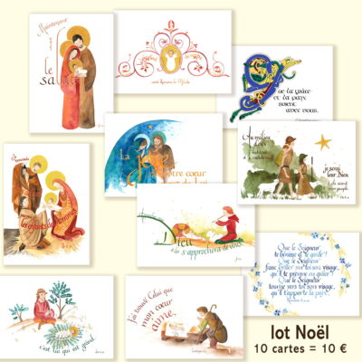 Nouveauté - 10 cartes de Noël, Lot "Noël", ed 2026